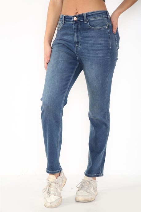 Vaqueros Magic Shaping de talle alto y pierna recta para mujer en azul - Image 5