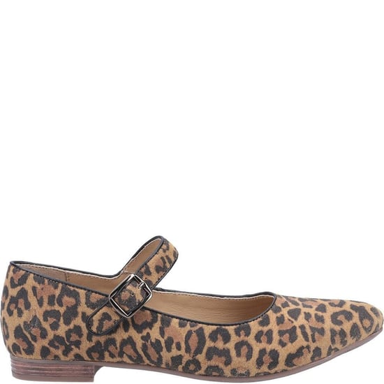 Hush Puppies Womens/Ladies Melissa Leopard Suede Mary Janes (Brown/Black) - Image 3