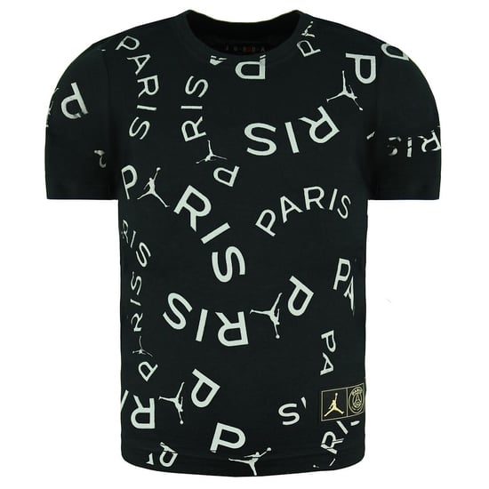 Nike Jordan Paris Manga Crew Teck Black/White Kids Camiseta impresa DD9755 010 - Image 1