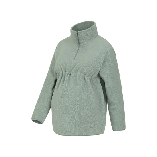 Mountain Warehouse Womens/Ladies Cosy Sherpa Half Zip Maternity Fleece Top (Green) - Image 4