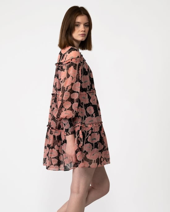 Ted Baker Sandror Womens Swing Mini Dress With Ruffled Tiers - Image 2