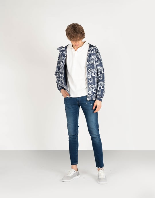 Pepe Jeans Chaqueta Tony del hombre Blanco, azul oscuro - Image 2