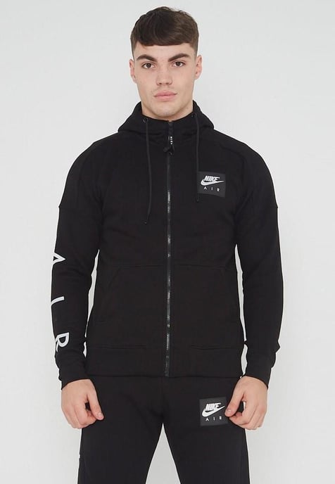Sudadera Con Capucha Nike Air Fleece para Hombre en Negro - Image 1