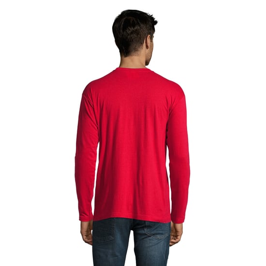 SOLS Mens Monarch Long-Sleeved T-Shirt (Red) - Image 2
