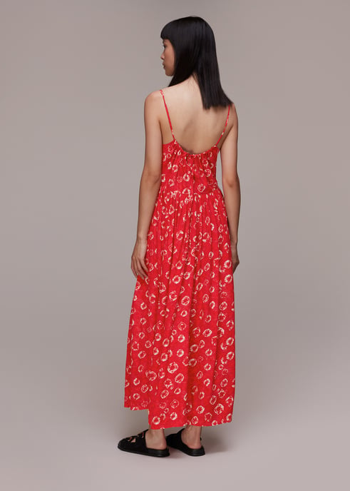 Tie Dye Floral Carmen Dress