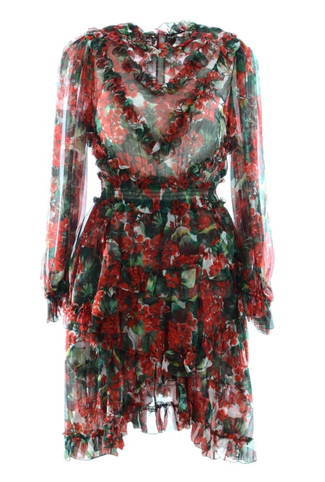 Vestido de media longitud Mujer Flores Dolce & Gabbana - Image 1