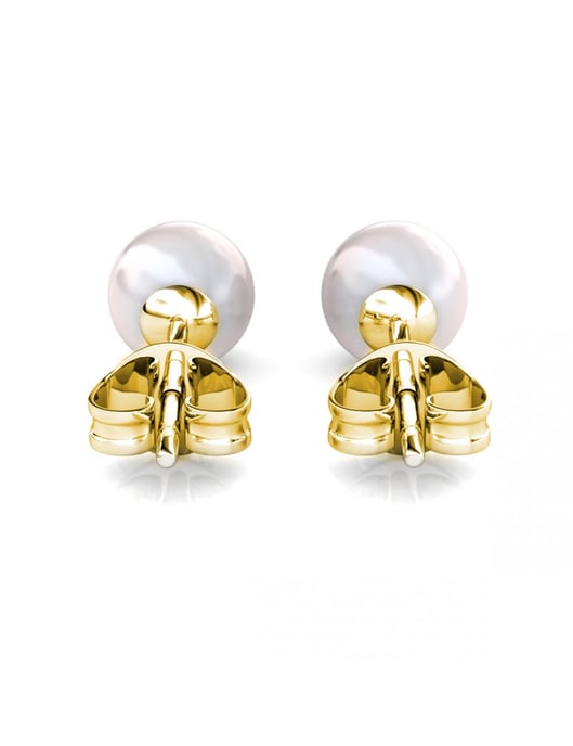 Pendientes de Perlas Luna Llena - Oro y Cristal - Image 5