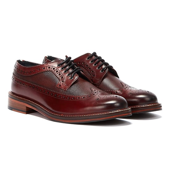 Ben Sherman Archie Brogue Mens Burgundy Shoes - Image 1