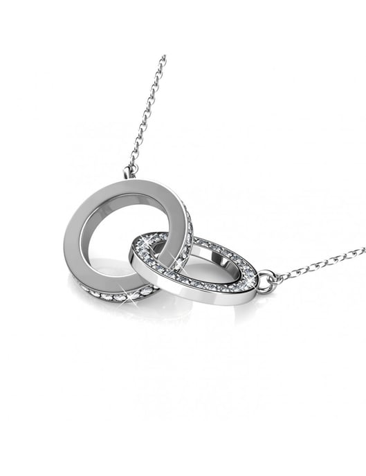 Colgantes Circle Twin - Plata y Cristal - Image 4
