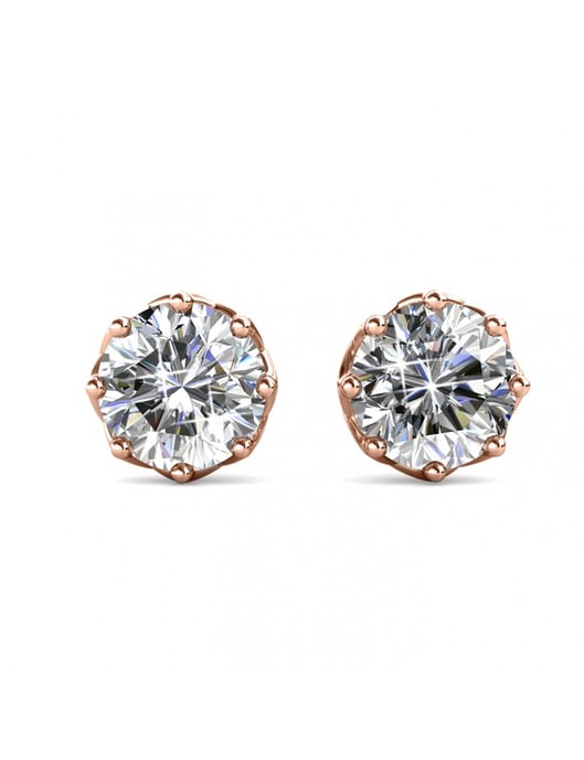 Pendientes Lily - Oro rosa y Cristal - Image 3
