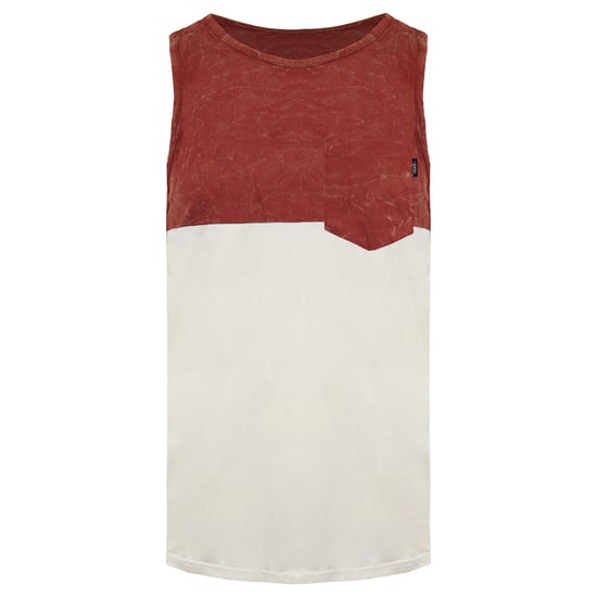 Vans Off The Wall Round Neck Sleeveless White/Brown Mens Tank Top VN0ONXFXM