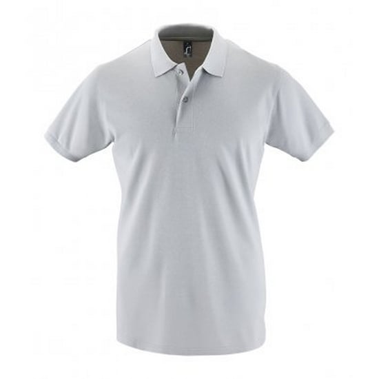 SOLS Mens Perfect Pique Short Sleeve Polo Shirt (Pure Grey) - Image 1