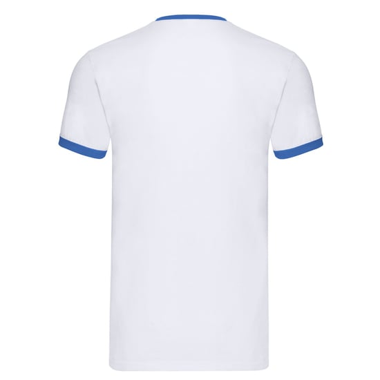 Fruit of the Loom Unisex Adult Ringer T-Shirt (White/Royal Blue) - Image 2