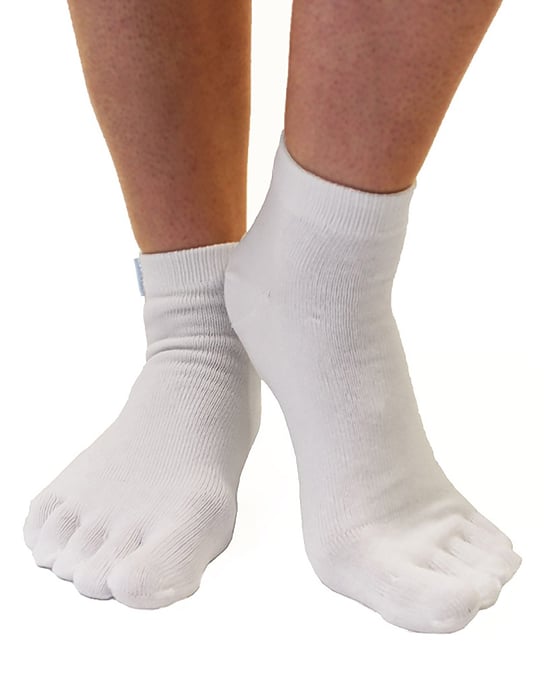TOETOE - Calcetines Tobilleros de Algodón para Hombre y Mujer - Blanco - Image 2