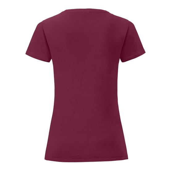Fruit Of The Loom Womens/Ladies Iconic T-Shirt (Burgundy) - Image 2