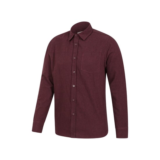 Mountain Warehouse Mens Bamford Melange Shirt (Burgundy) - Image 3
