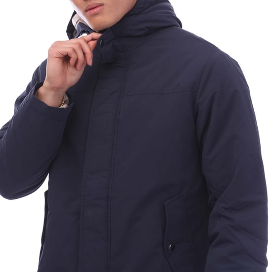 Men's Jack and Jones Fen Parka Jacket in Navy - Image 3