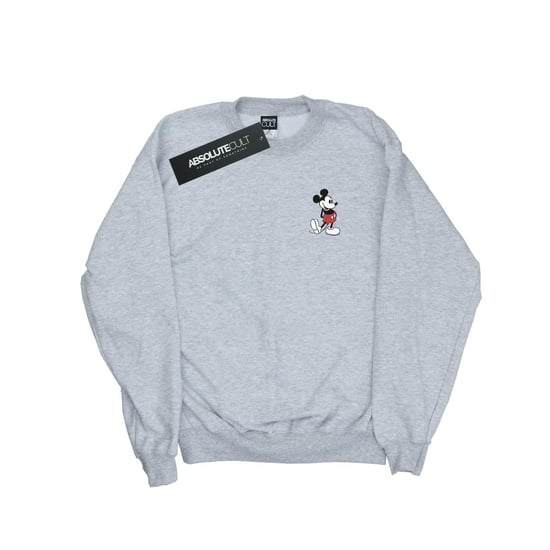Disney Mens Mickey Mouse Kickin Retro Chest Sweatshirt (Sports Grey) - Image 1