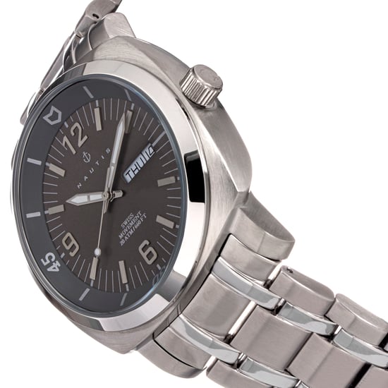 Nautis Stealth Bracelet Watch w/Day/Date