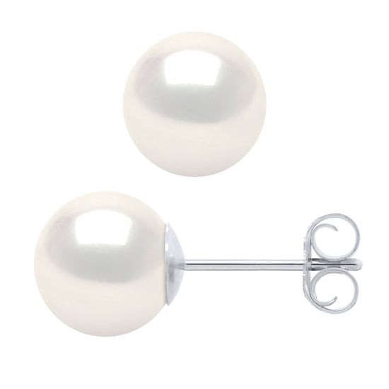DIADEMA - Earrings - White Gold and Real Freshwater Pearls