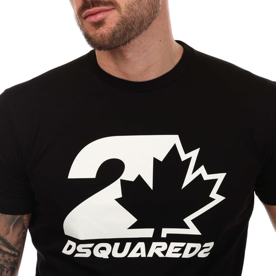 Dsquared2 Cool Fit zwart T-shirt met esdoornlogo - Image 3