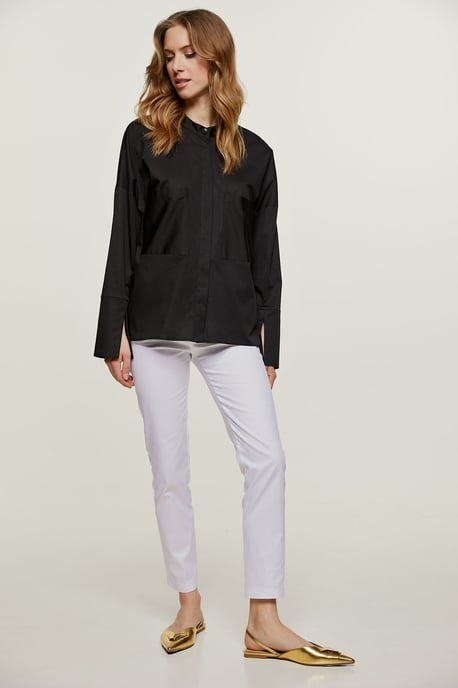 Black Pocket Detail Shirt