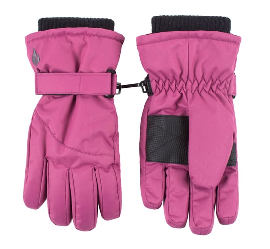 Heat Holders Childrens Snowflake Winter Thermal Lined Cuffs Performance Gloves - Pink - Image 1
