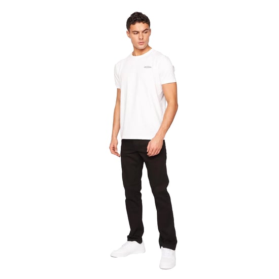 Crosshatch Mens Princed Denim Jeans (Solid Black) - Image 4