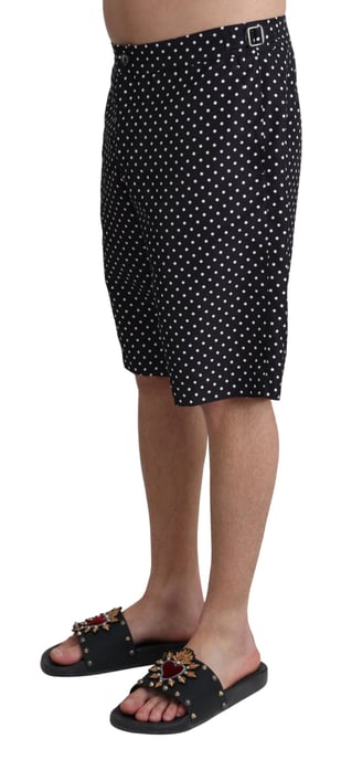 Shorts de baño para hombre Dolce & Gabbana con estampado de lunares negros - Image 2