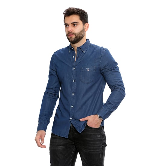Gant Mens Regular Fit Shirt | La Camisa Indigo - Image 1