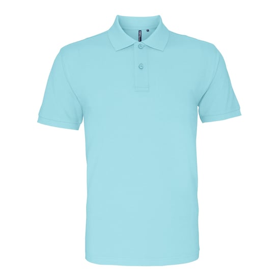 Asquith & Fox Mens Plain Short Sleeve Polo Shirt (Bright Ocean) - Image 1