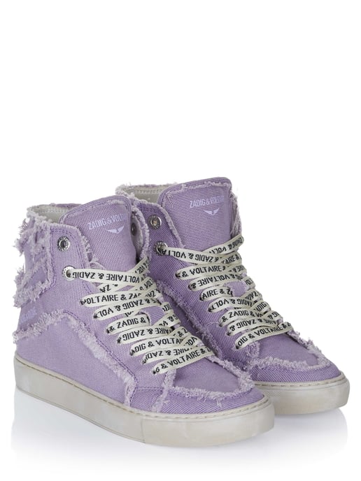 Zadig Voltaire Zapatos de lona High Flash violeta - Image 2
