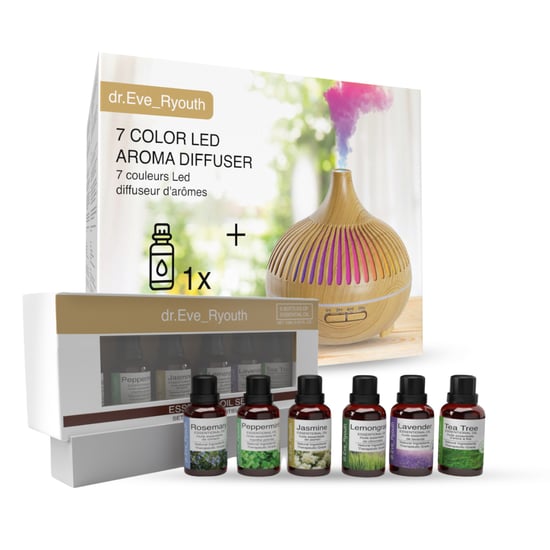 Difusor Aroma Led 7 Colores + Set Aceites Esenciales - Image 1