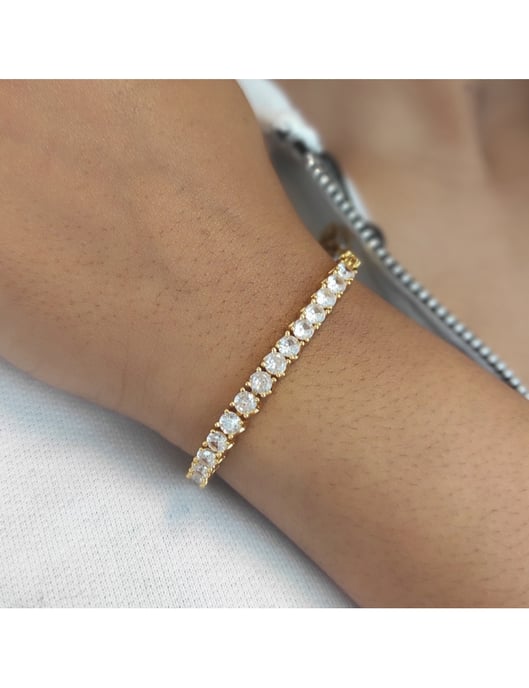 Conjunto Venus Redondo - Oro y Cristal - Image 5