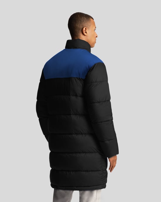 Chaqueta acolchada larga negra acolchada de Lyle & Scott - Image 3