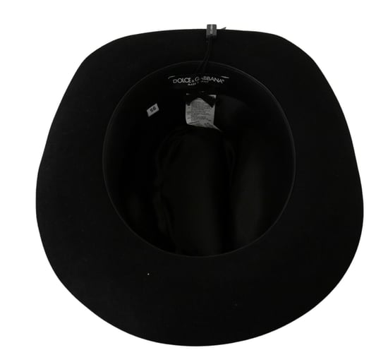 Sombrero de ala ancha negro para mujer Dolce & Gabbana - Image 5