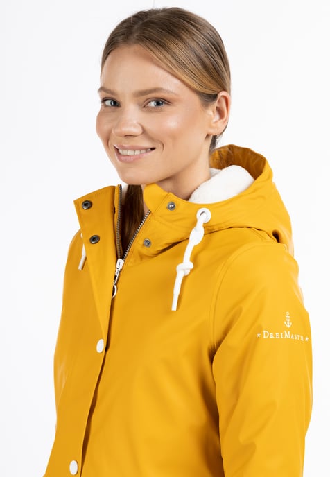 DreiMaster Maritim rain jacket with woven fur lining drymaster - Image 3