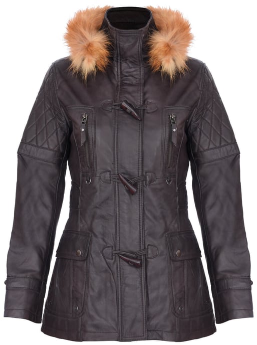 Women's Quilted Leather Park Bag with Hood - Northampton