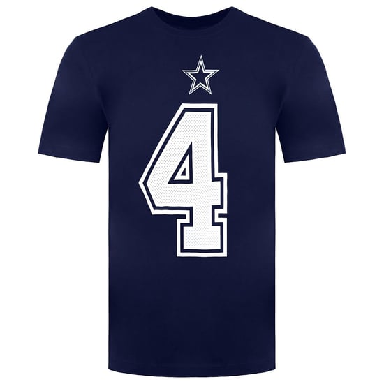 Camiseta azul marino para hombre NFL Dallas Cowboys 4 Dak Prescott de Nike - Image 1