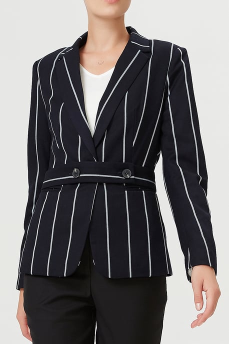 Thin stripes fitted blazer - Image 1
