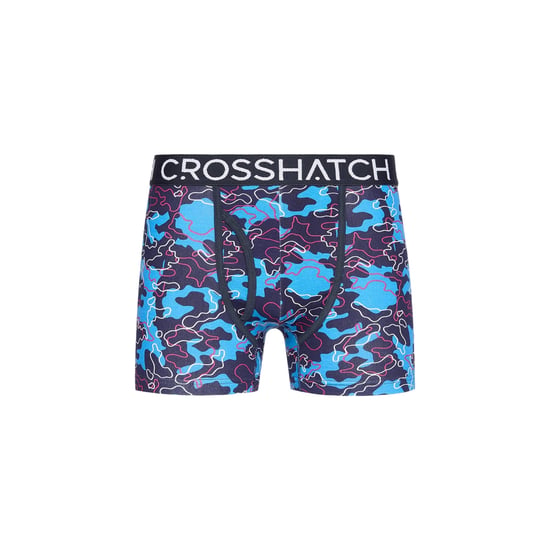 Crosshatch Mens Linamo MVE Open Fly Boxer Shorts (Pack of 3) (Blue) - Image 3