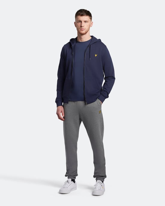 Lyle & Scott Zip Through Hoodie in Navy - Image 2