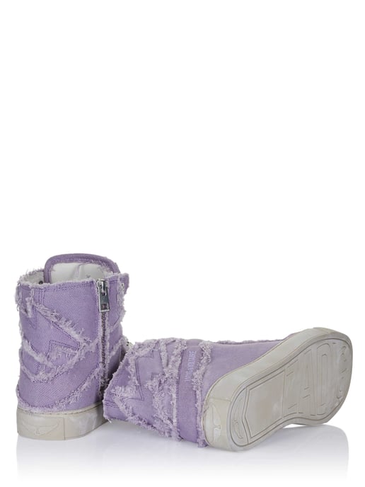 Zadig Voltaire Zapatos de lona High Flash violeta - Image 3