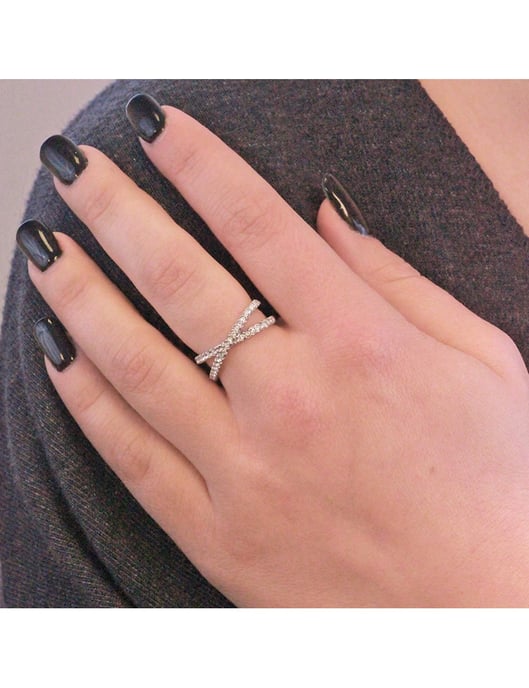 Anillo X - Plata y Cristal - Image 2