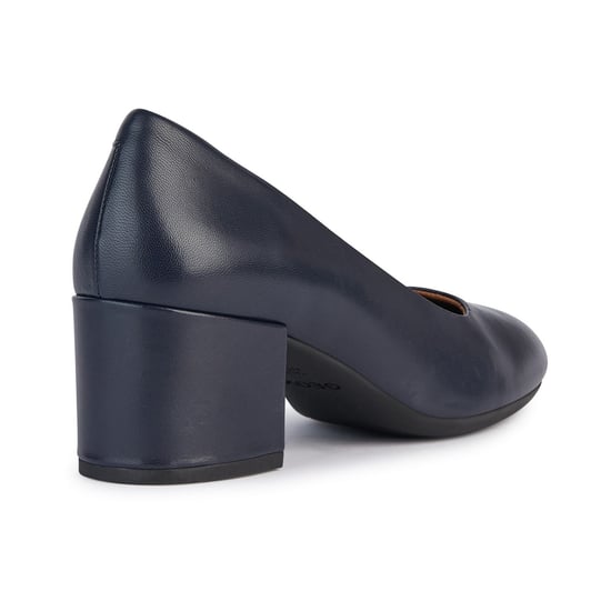 Geox D ELEANA A Leather Bovine Full Grain Women's Navy Heels - Image 2