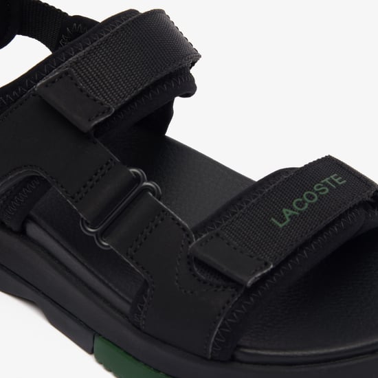 Women's Lacoste Suruga Premium Sandals in black green