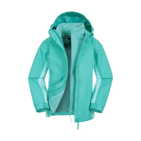 Mountain Warehouse Childrens/Kids Lightning 3 in 1 Waterproof Jacket (Teal) - Image 1