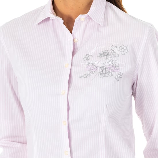 Long sleeve shirt with lapel collar LWC603 woman