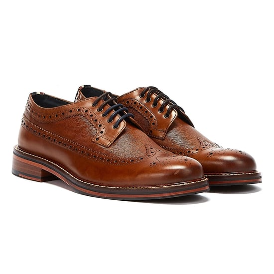Ben Sherman Archie Brogue Mens Tan Shoes - Image 1