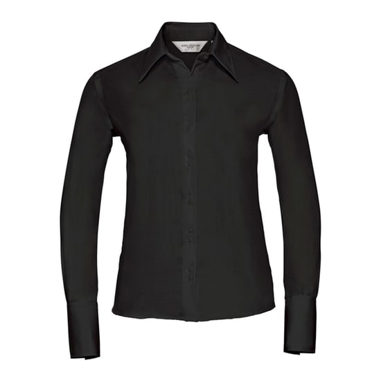 Russell Collection Womens/Ladies Ultimate Non-Iron Tailored Long-Sleeved Shirt (Black) - Image 1